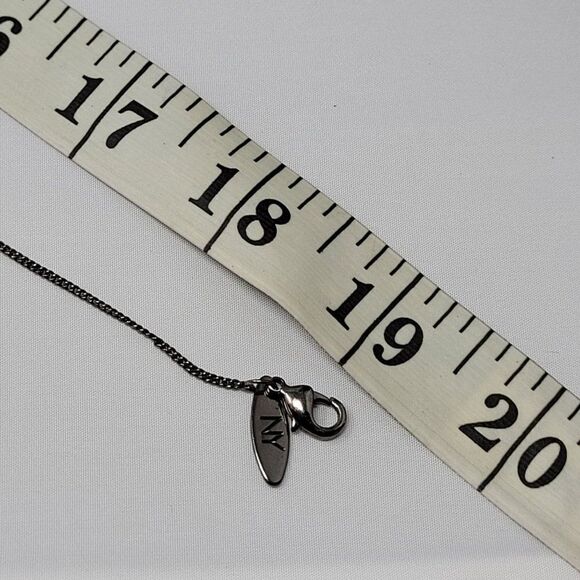 New York‎ & Company Princess Necklace Tourmaline Gunmetal Twisted Circle Pendant - Picture 2 of 9